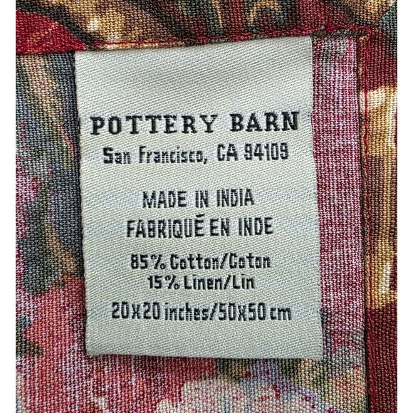 6 Pottery Barn Napkins Spice Route Chinoiserie Red Elephant Camel Peacock India - Picture 3 of 13